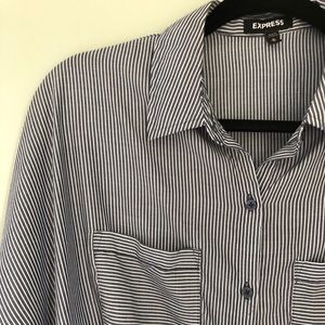 Striped Button-Up Blouse